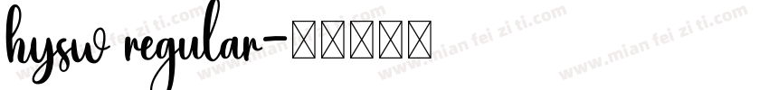 hysw regular字体转换